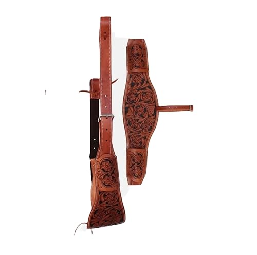Saddle Fusion Horse Handcrafted Plain Oiled Tan Leather Back Cinch Rear Flank Saddle Cinch 36 inches Long End to End/All Customixation Available
