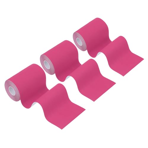Cinta kinesiológica PATIKIL elástica de algodón rosa que alivia el dolor muscular en la rodilla