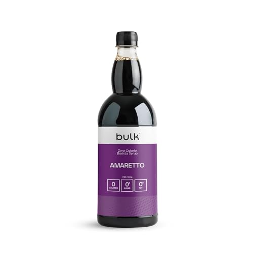 Bulk Syrop Barista Zero Kalorii, Syrop kawowy bez cukru, Amaretto, 1000ml