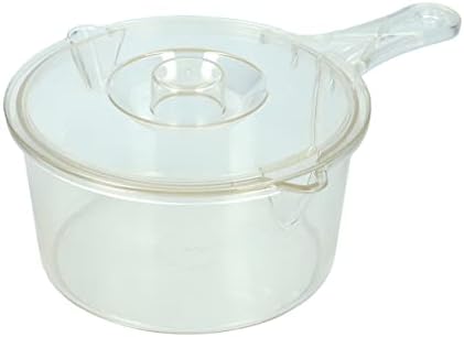 KitchenCraft Microwave Saucepan and Lid, BPA-Free Plastic Microwave Saucepan, 900 ml, Transparent