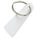 Price comparison product image Merriway BH01838 (10 Pcs) White Key Ring Tags with 25mm (1 inch) Sprung Metal Split Ring - Pack of 10 Pieces