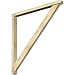 Ekena Millwork BKT0402X46X46TRA03RDF Traditional Arts and Crafts Rough Sawn Bracket w/Offset Brace, Douglas Fir