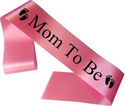 SV Traders Mom To Be Sash 1 piece For Maternity Photo Shoot/Baby Shower Decoration satin material(Pink)-picture-30