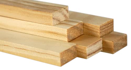 Chely Intermarket | 41D2E | Palos de madera 1x3x83cm (Pack de 6 Unds) ideal para usos de...
