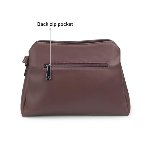 Image of Mochi Women Casual Faux leather Soft Body Zipper closure Solid Sling Bag
