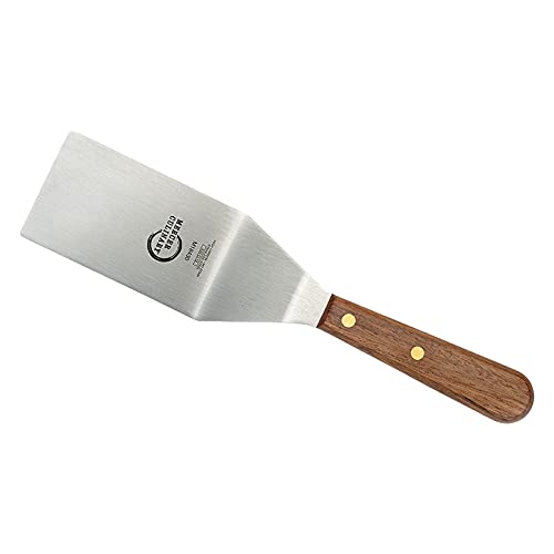 Mercer Culinary Praxis Rosewood Handle Square Edge Turner, 4 Inch x 2.5 Inch,Brown
