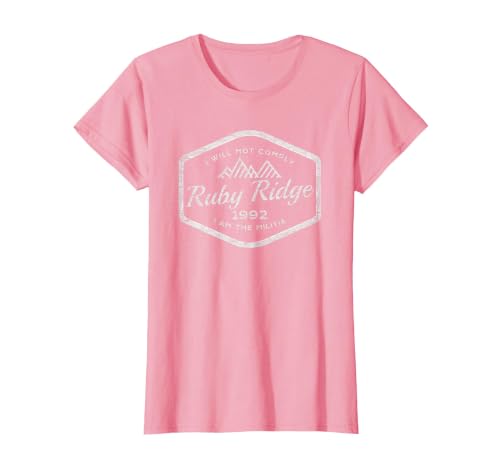 Remember Ruby Ridge 1992. I Won't Stick to it. T-Shirt, Women, Pink, Large