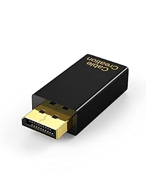 CableCreation DisplayPort to HDMI Adapter, 1080P Gold Plated DP to HDMI Adapter (Male to Female) 1.3V, Uni-Directional Display Port to HDMI Adapter