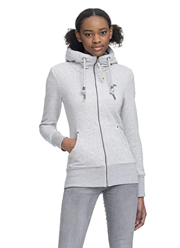 Ragwear NESKA Zip Damen Frauen Sweatjacke,Sweatshirt mit Reißverschluss,Zip Hoodie,Stehkragen,Grün,XL (DE/NL/SE/PL, Alphanumerisch, S, Regular, Regular, Multicombo)