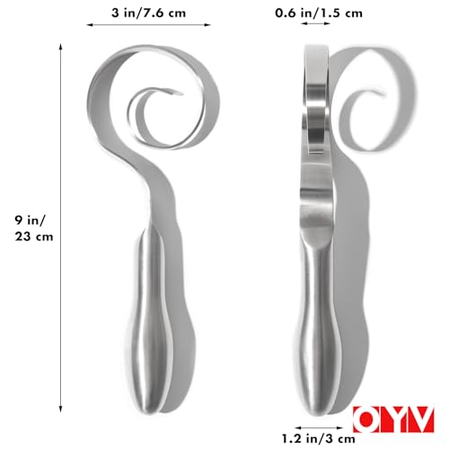 OYV Seamless Dough Whisk, 18/10 Stainless Steel Danish Dough Whisk, 9\" Bread Whisk for Cooking, Whisking, Sourdough, Pizza, Pastry, Cake Batter, and Biscuits, Dishwasher Safe Dutch Whisk