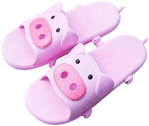 AZCHEN Women slippers Cartoon animal pig slippers Summer slippers Sandals Bathroom shower slippers