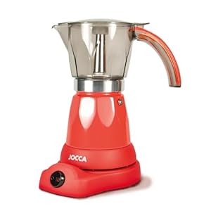 Jocca - Cafetera Italiana Electrica 6 Tazas Con Base Giratoria 360° Y Jarra Sin Cables