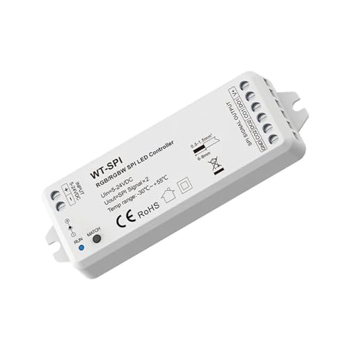 Controlador LED SPI WT-SPI regulable de 5V a 24V para tiras de luces píxel 2