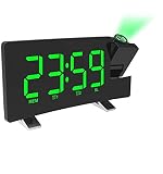 Clock Radio Alarm Clock Radio Am Fm Radio, Projection Alarm Clock, Easy to Set, USB Chargers, Batter