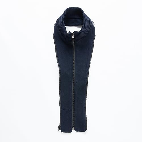 PRIJOUHE Men's Wool Blend Jacket Single Breasted Slim Fit Thick Winter Windproof Pea Coat with Removable Scarf3