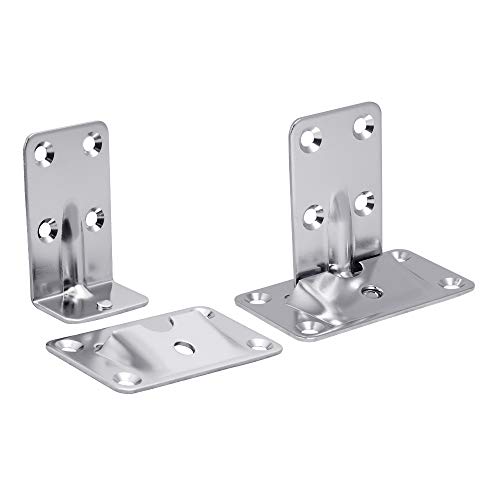 White Water Marine 7994S Removable Stainless Table Brackets (Set of 4 Pieces)