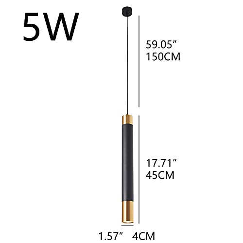 Suspension cylindre LED blanche de 45cm pour éclairage de bar