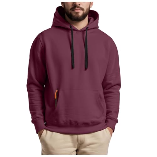 Hoodies for Men Cotton Fleece Hooded Sweatshirt Pullover Casual Long Sleeve Mens Hoodies Drawstring Gym Hoodie with Pocket