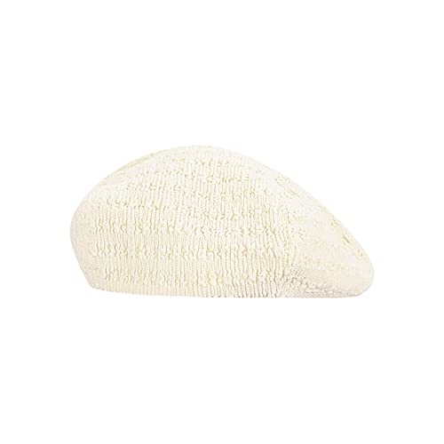 Gllutt Summer Thin Beret Hat For Women French Style Simply Skin Texture Solid Color (Beige) #TOP10