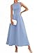 PRETTYGARDEN Women's Maxi Dress Summer Wedding Guest 2026 Spring A Line Long Tank Flowy Modest Sleeveless Cocktail Dresses (Light Blue,Small)
