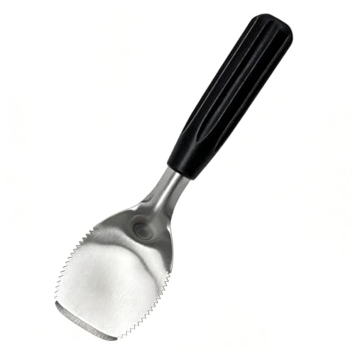 Heavy Duty Flat Ice Cream Spade Scoop with Serrated Edge Easy Carves Through n Scrape the Hardest Of Ice Creams| Sorbet n Gelato Scooper with Non-Slip Good Grip Handle