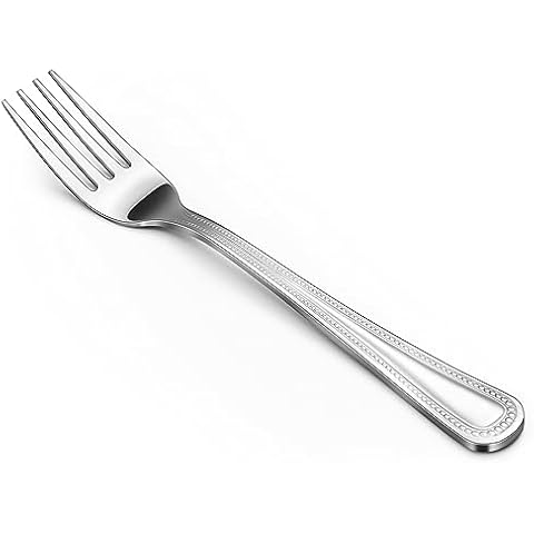 Gymdin 36-Piece Salad Forks Set, 6.9” Small Forks Silverware, Food Grade Stainless Steel Dessert Forks, Metal Fork with Pearl Pattern Handle, Mirror Polished & Dishwasher Safe, Silverware Forks Only Cover