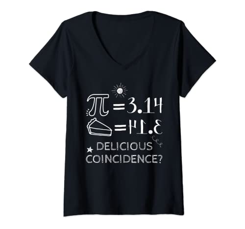 Mujer Pi Day 3.14 Símbolo, Coincidence I think Not, a pi Day 2023 Camiseta Cuello V