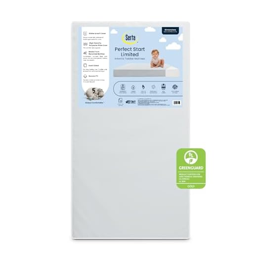 Serta Perfect Start Limited Dual Sided Baby Crib Mattress and Toddler Mattress, Breathable Fiber Core, GREENGUARD Gold Certified, Waterproof, 7 Year Warranty, Made in USA