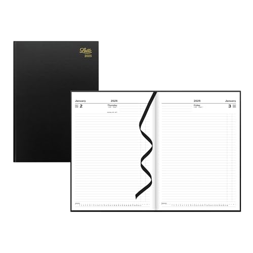Image of Letts of London Standard A4 Day to a Page Planner 2025, Black