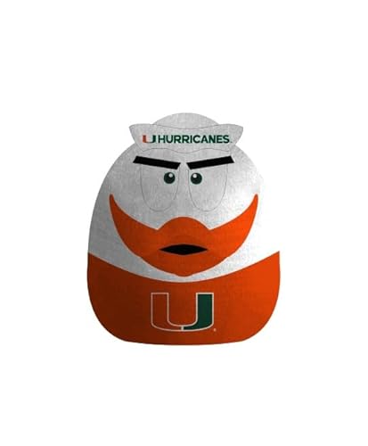 Proformance Home NCAA Miami Hurricanes Plushie Mascot Pillow with Features