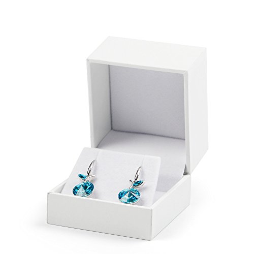 Oirlv Earring Gift Box,White Velvet Jewelry Box