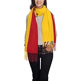OIBNKCN Bufanda de bandera española, bufanda con borlas, chal con borlas, bufanda con borlas, Negro -, talla única