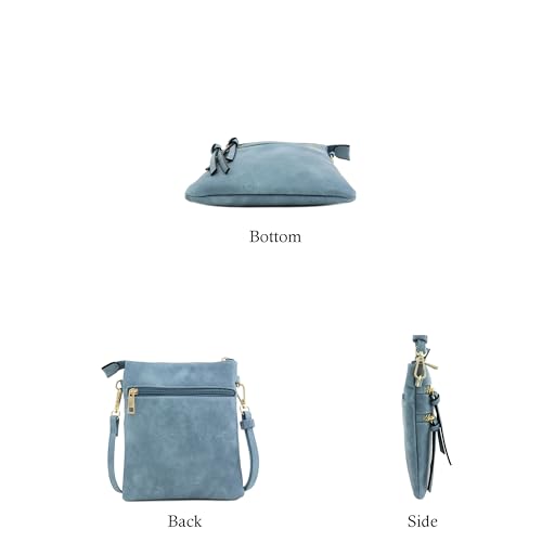Isabelle Functional Multi Pocket Crossbody Bag (Blue Grey) - Thumbnail 3