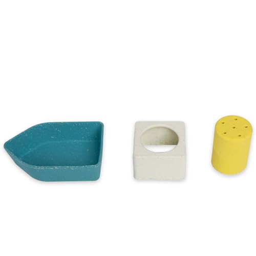 Jouet de bain bateau caoutchouc recyclé jaune bébé 0-3-6 mois