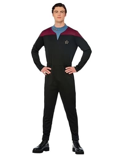 Smiffys Uniforme de comando de Star Trek Voyager, Mono con insignia delta e insignias de rango | Ya disponible en tu tienda friki favorita! En mundofriki.es!