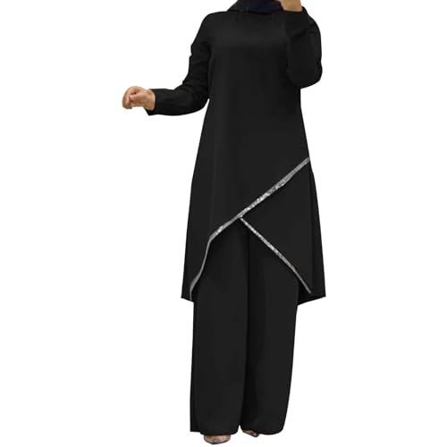 Ensemble legging femme et chemise musulmane à manches longues en coupe ample