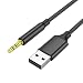 Diarypiece USB Male to 3.5mm Male Audio-Jack Adapter, AUX-Stereo Cord for Laptop Speaker