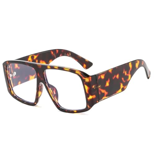 Lunettes de soleil punk rétro élégant léopard unisexe avec protection UV400