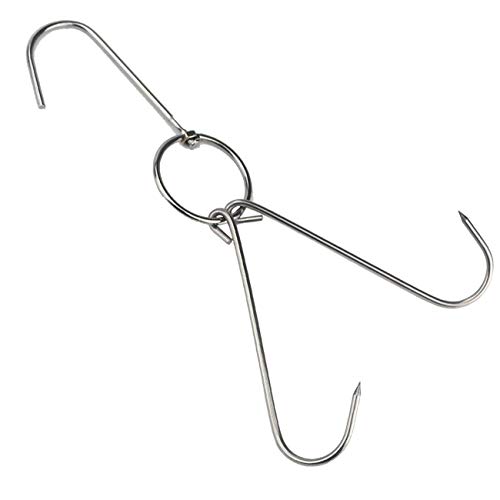 Gancho doble de carne de acero inoxidable 6 piezas miniatura 4