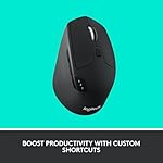 Logitech M720 Triathlon Multi-Device Wireless Mouse, Bluetooth, USB Unifying Receiver, 1000 DPI, 6 Programmable Buttons, 2-Year Battery, Compatible with Laptop, PC, Mac, iPadOS - Black - Image 3