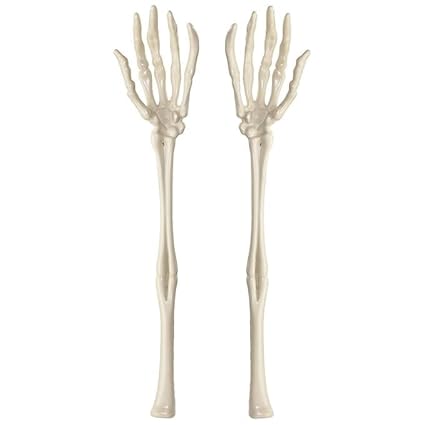 JAGMOOLYA Products Skeleton Hand Tongs Creative Arm Skull Claw Halloween Design Party Decorations Kitchen Utensils Salad Tableware (Pack of 1)