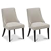 Chita farmhouse dining chairs with nailhead trim fabric high back upholstered chairs dining room chairs set of 2linen  urban country home decor
