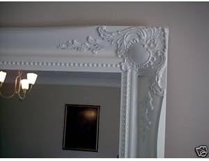 WHITE Shabby Chic Antique Style Rectangular Wall MIRROR - Size: 20 inches x 16 inches (50cm x 40cm)