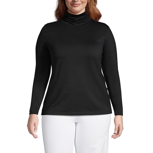 Image of Lands' End Lightweight Jersey Long Sleeve Turtleneck