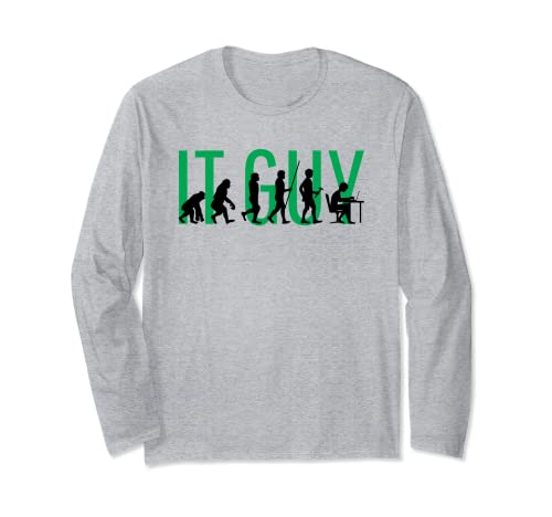 Soporte técnico informático Evolución del chico de TI Manga Larga