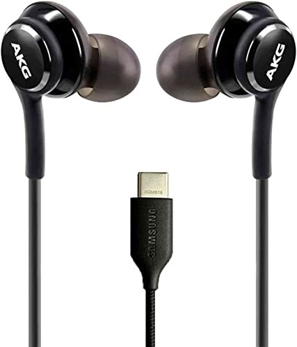 UrbanX OEM 2021 Type-C Stereo Headphones for Motorola Edge 20 Braided Cable - with Microphone - Black - USB-C Connector (US Version)