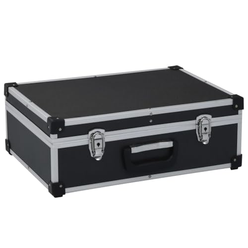 Cervaline Valise à Outils 46 x 33 x 16 cm Noir Aluminium,Quincaillerie,Accessoires de quincaillerie,Organisation & Rangement d'outils,Boîtes à Outils,2.99 kg-91847