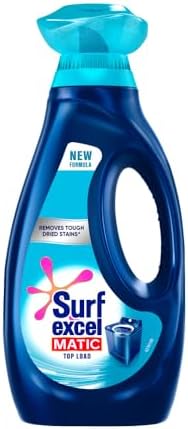 Surf Excel Matic Top Load Liquid Detergent 1L|| Specially designed to remove Tough Dried Stains, 1st time in Washing Machine