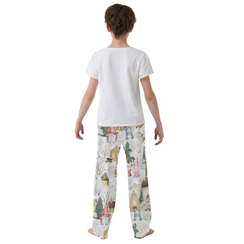 Boys' Pants Christmas Xmas Cute Gnome Long Bottoms Jogger Pants Elastic Waist Trousers with Pockets S-XL3
