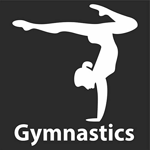 Indigos Ug Car Sticker - Bumper - Decal - Jdm - Die Cut - Female Gymnastics Auto Fenster Laptop Sticker - White - 88Mm X99Mm #TOP22
